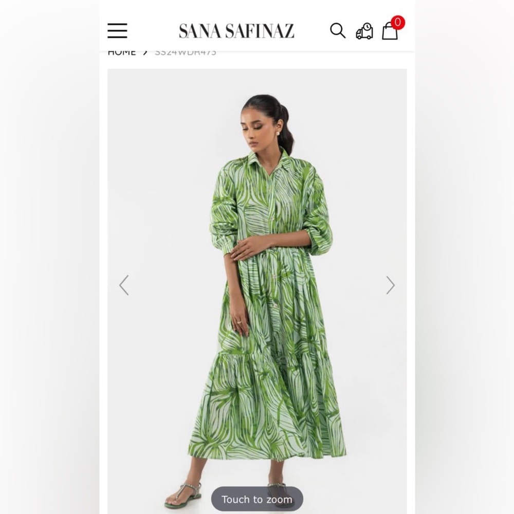 Sana Safinaz Green Maxi Dress
